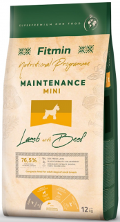 Fitmin Dog Lamb with Beef Mini Maintenance 12kg+DOPRAVA ZDARMA+1x masíčka Perrito! (AKČNÍ BONUS 100KČ + SLEVA PO REGISTRACI / PŘIHLÁŠENÍ ;))