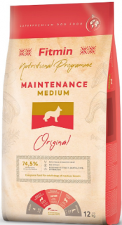 Fitmin dog medium maintenance 3x12kg+DOPRAVA ZDARMA+1x masíčka Perrito! (+ SLEVA PO REGISTRACI / PŘIHLÁŠENÍ ;))