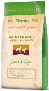 Fitmin dog Medium/Maxi LambRice 12 kg+DOPRAVA ZDARMA+1x masíčka Perrito! (+ SLEVA PO REGISTRACI / PŘIHLÁŠENÍ ;))