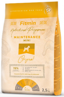 Fitmin dog mini maintenance 2,5 kg (+ SLEVA PO REGISTRACI / PŘIHLÁŠENÍ ;))