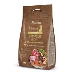 Fitmin dog Purity Rice Semimoist Rabbit  Lamb 2 x 4 kg + DOPRAVA ZDARMA+1x masíčka Perrito! (+ SLEVA PO REGISTRACI / PŘIHLÁŠENÍ ;))