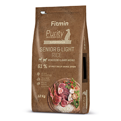 Fitmin dog Purity Rice Senior  Light Venison  Lamb 12 kg+ DOPRAVA ZDARMA+1x masíčka Perrito! (+ SLEVA PO REGISTRACI / PŘIHLÁŠENÍ ;))