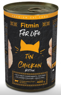 Fitmin For Life Kuřecí konzerva pro koťata 400 g (+ SLEVA PO REGISTRACI/PŘIHLÁŠENÍ! ;))