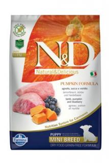 N&D Pumpkin DOG Puppy Mini Lamb & Blueberry 2x7kg