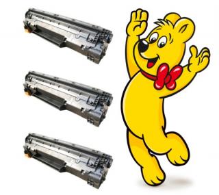 3x HP CE278A - 78A - kompatibilní toner + HARIBO 320g