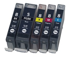 RájNáplní Canon PGI-5 Bk a CLI-8 CMYK - kompatibilní multipack