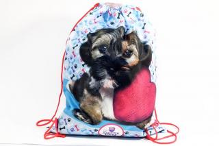 Beniamin Taška na tělocvik a přezůvky Sweet Pets Pejsek Polyester, 34x43 cm