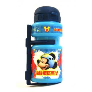 Cyklo láhev na pití Mickey Mouse (Cyklo láhev na pití Frozen plastová, objem 350 ml, s montážním setem pro připevnění na kolo)