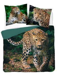 DETEXPOL Francouzské povlečení Leopard natur  Bavlna, 220/200, 2x70/80 cm