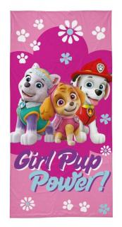 DETEXPOL Osuška Paw Patrol Girl pup  Bavlna - Froté, 70/140 cm