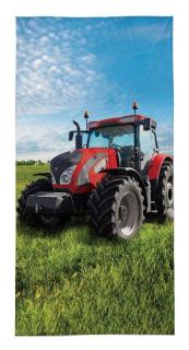 DETEXPOL Osuška Traktor red  Bavlna - Froté, 70/140 cm