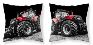 DETEXPOL Povlak na polštářek Traktor red micro  Polyester, 40/40 cm