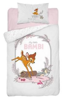 DETEXPOL Povlečení do postýlky Little Bambi grey  Bavlna, 100/135, 40/60 cm