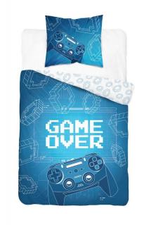 DETEXPOL Povlečení Game Over blue  Bavlna, 140/200, 70/80 cm