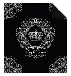 DETEXPOL Přehoz na postel Royal Dreams black  Polyester, 170/210 cm