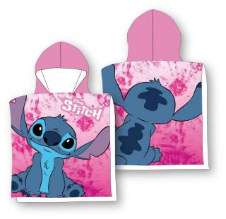 FARO Pončo Lilo and Stitch pink  Bavlna - Froté, 55/110 cm