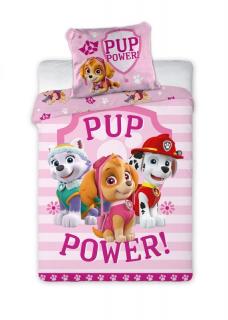 FARO Povlečení do postýlky Paw Patrol Pup Power  Bavlna, 100/135, 40/60 cm