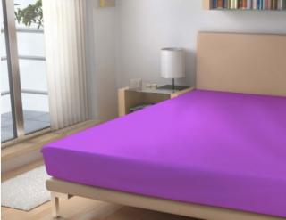 Froté prostěradlo Levandulové DVOJLŮŽKO (Napínací froté prostěradlo na dvojlůžko s gumou pro lepší natažení na matraci, v rozměru 180 x 200 cm, dvojlůžko)