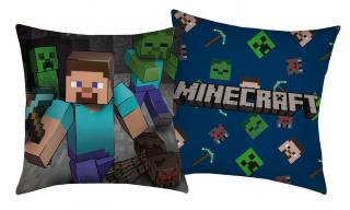 HALANTEX Polštářek Minecraft Steve  Polyester, 40/40 cm