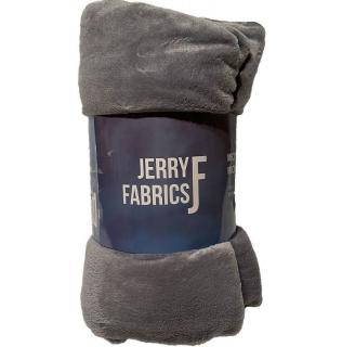 JERRY FABRICS Deka microflanel super soft Tmavě šedá  Polyester, 150/200 cm