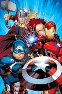 JERRY FABRICS Deka mikroflanel Avengers Heroes 02 Polyester, 100/150 cm