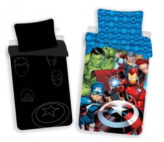 JERRY FABRICS Povlečení Avengers 02 svítící Bavlna, 140/200, 70/90 cm