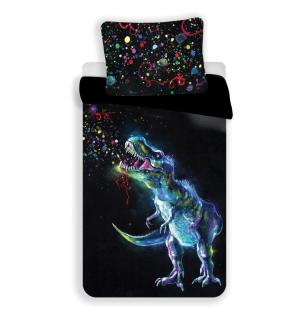 JERRY FABRICS Povlečení Dinosaur Black  Bavlna, 140/200, 70/90 cm