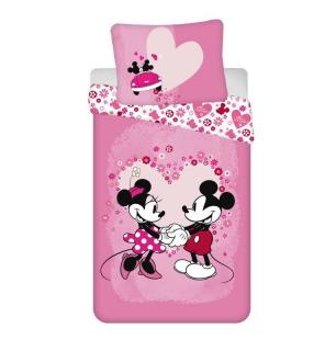 JERRY FABRICS Povlečení Mickey a Minnie Love micro  Polyester - mikrovlákno, 140/200, 70/90 cm