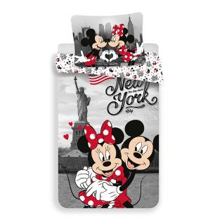 JERRY FABRICS Povlečení Mickey a Minnie v New Yorku Love  Bavlna, 140/200, 70/90 cm