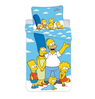 JERRY FABRICS Povlečení Simpsons Family Clouds 02 Bavlna, 140/200 cm