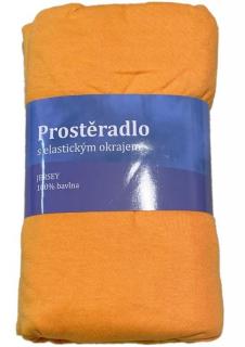 JERRY FABRICS Prostěradlo Jersey Žlutooranžová  Bavlna, 90/200 cm