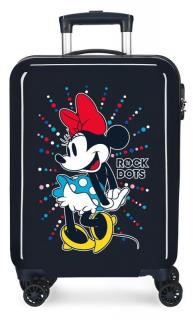 JOUMMABAGS Cestovní kufr ABS Minnie Rock Dots Blue  ABS plast, 55 cm