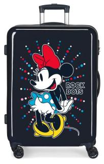 JOUMMABAGS Cestovní kufr ABS Minnie Rock Dots Blue  ABS plast, 68 cm