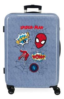 JOUMMABAGS Cestovní kufr ABS Spiderman Denim  ABS plast, 68 cm