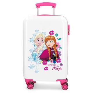 JOUMMABAGS Cestovní kufr SKOŘEPINOVÝ Anna a Elsa Magic Sparkle  ABS plast, 55 cm