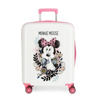 JOUMMABAGS Cestovní kufr SKOŘEPINOVÝ Minnie Style Květiny  ABS plast, 55 cm