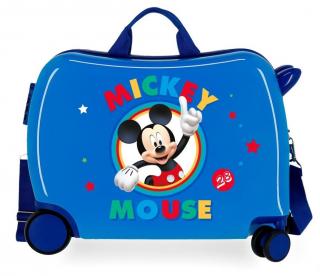 JOUMMABAGS Dětský kufřík na kolečkách Mickey Circle Blue MAXI ABS plast, 50x38x20 cm, objem 34 l