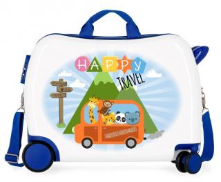 JOUMMABAGS Dětský kufřík na kolečkách Roll Road Little Me Happy MAXI ABS plast, 50x38x20 cm, objem 34 l