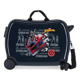 JOUMMABAGS Dětský kufřík na kolečkách Spiderman Navy MAXI ABS plast, 50x38x20 cm, objem 34 l