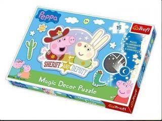 Maxi nástěnné puzzle Prasátko Peppa (Velké puzzle Peppa, jsou určené nejen ke skládání, ale také k výzdobě dětského pokoje, lze dekorovat na zeď, v noci svítí)