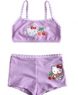 Plavky Hello Kitty Lambada (Plavky Hello Kitty s nohavičkovými kalhotkami a lambada podprsenkou)