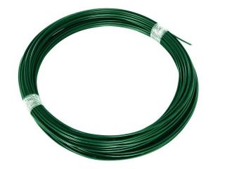 Napínací drát Zn+PVC 3,5 zelený RAL 6005 na váhu (4,5 kg/100 m)