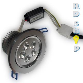 LED bodovka stropní SMD 230V 5W studená bílá (LED ŽÁROVKA STROPNÍ )