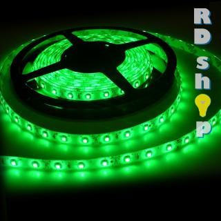 LED pásek 3528 60 LED/m voděodolná 12V 4,8W zelená 5cm (LED PÁSEK)