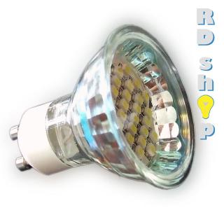 LED žárovka GU10 SMD 30 3528 230V 1,5W teplá bílá (LED SMD)