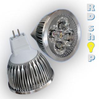 LED žárovka MR16 SMD 12V 4W studená bílá power (LED MR16 )