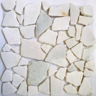 Kamenná mozaika bílá lámaný kámen MT13