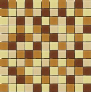 Skleněná mozaika matná hnědá mix