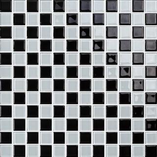 Skleněná mozaika mix černo-bílá
