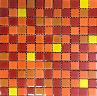 Skleněná mozaika mix červená